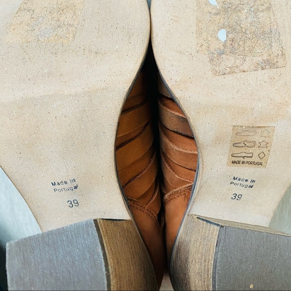 Free People Hybrid Heel Ankle Boots Brown Size 39 - Picture 12 of 13